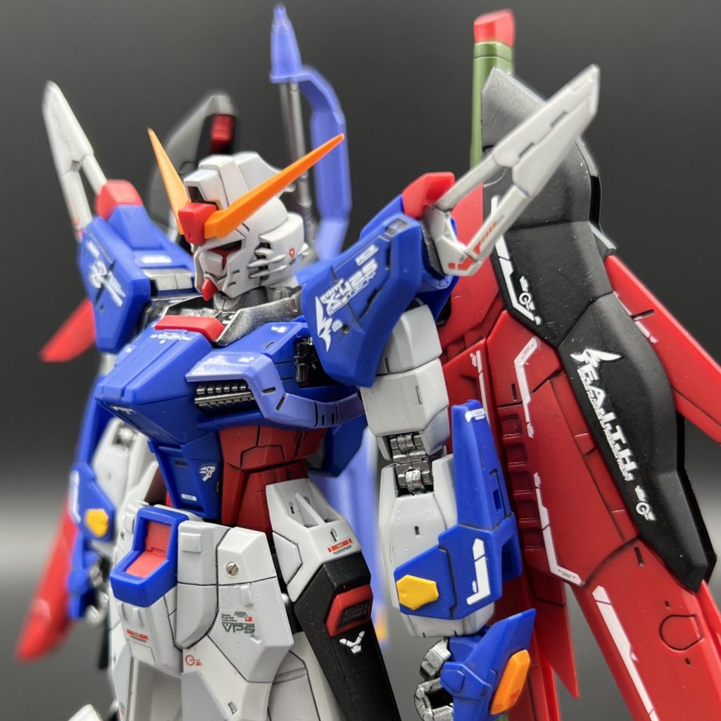 SD+HGミキシング デスティニーガンダム 改修塗装済み完成品 ガンプラ 