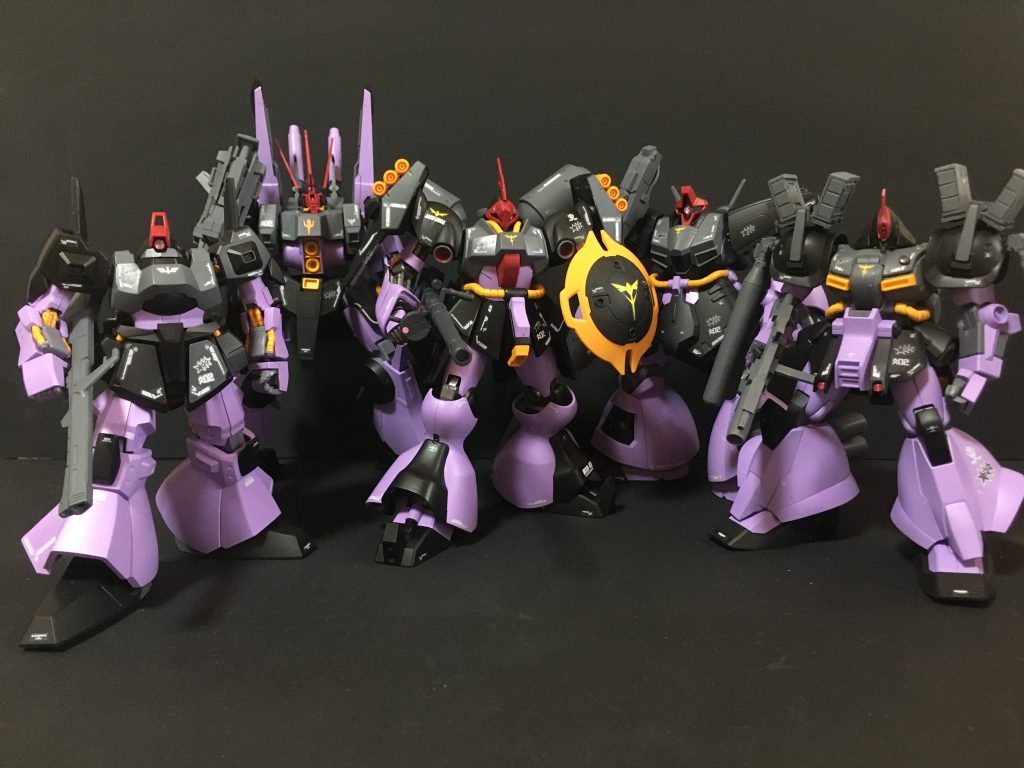 ネオジオン軍 黒い3連星専用機 5機の集合ショットです。ゼクアイン https://gumpla.jp/hg/1414909ドライセン https://gumpla.jp/hg/1218920ヤクトドーガ https://gumpla.jp/hg/1547097ドーベンウルフ https://gumpla.jp/hg/1286637リックディアス https://gumpla.jp/hg/1427568