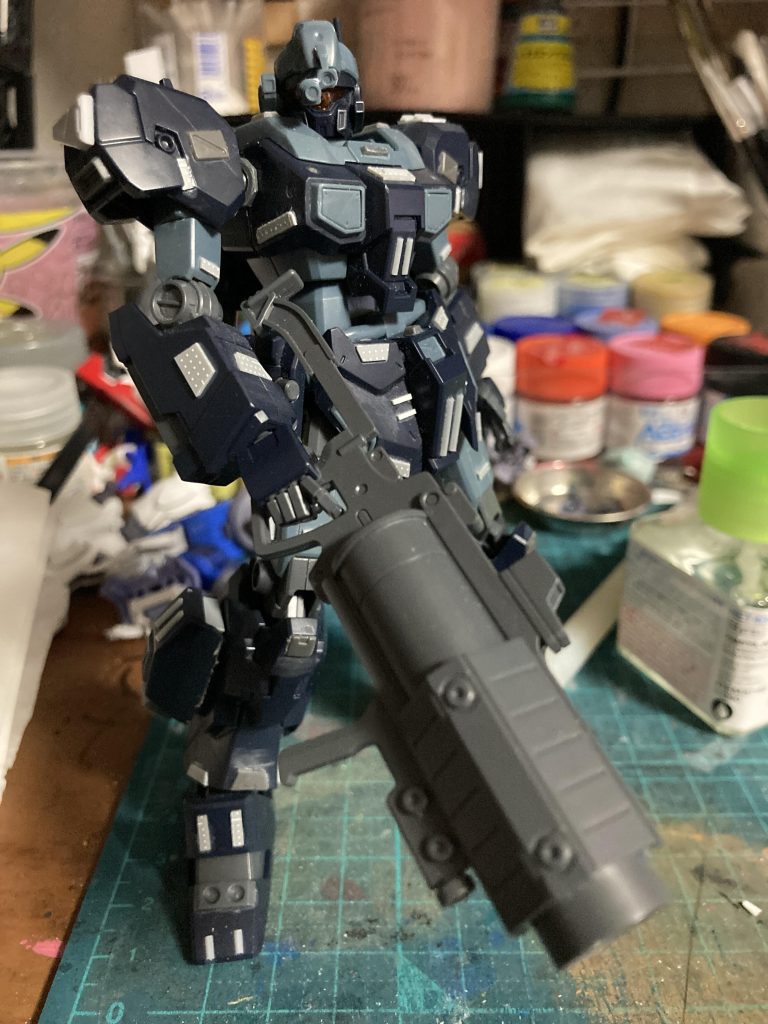 HG ジェスタ（シェザール隊Ｃ班装備）–5枚目/制作者：レン@筆塗り部分塗装
