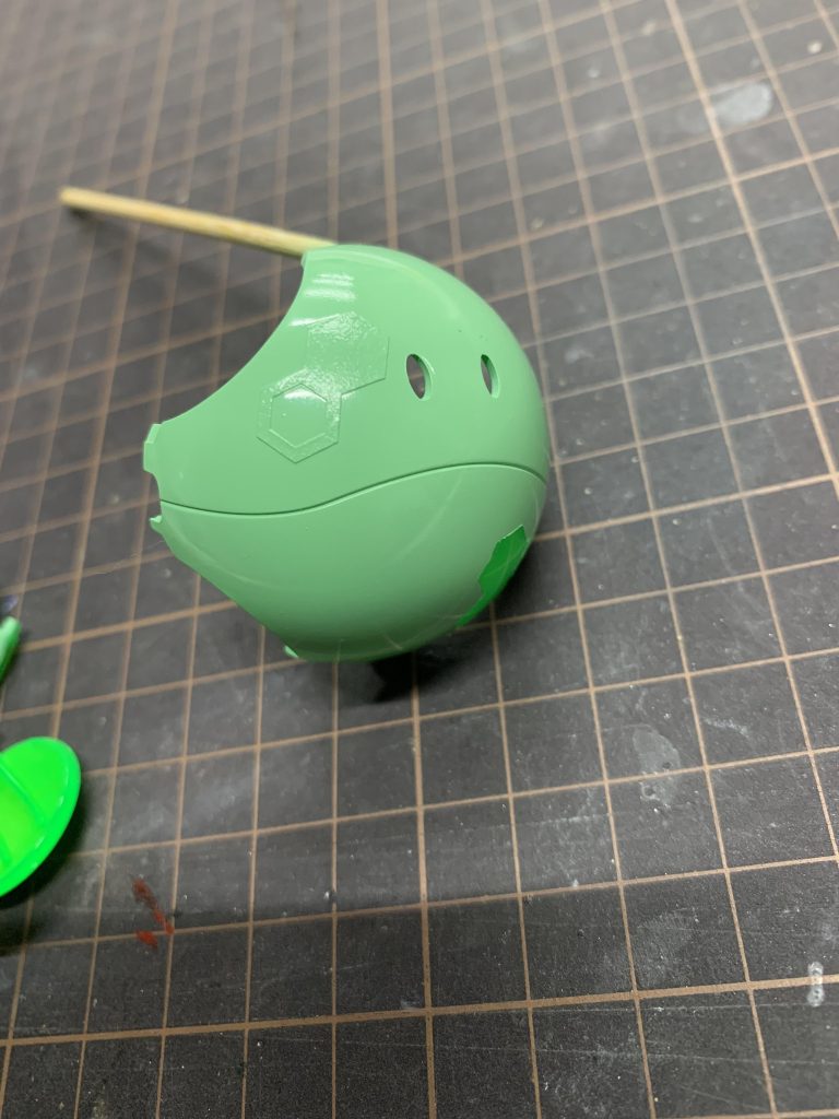 マスキング剥がし前わくわくと緊張(失敗していないかという不安)の瞬間… 結論を言えば今回のマスキングはうまいこといきました( ˘ω˘)