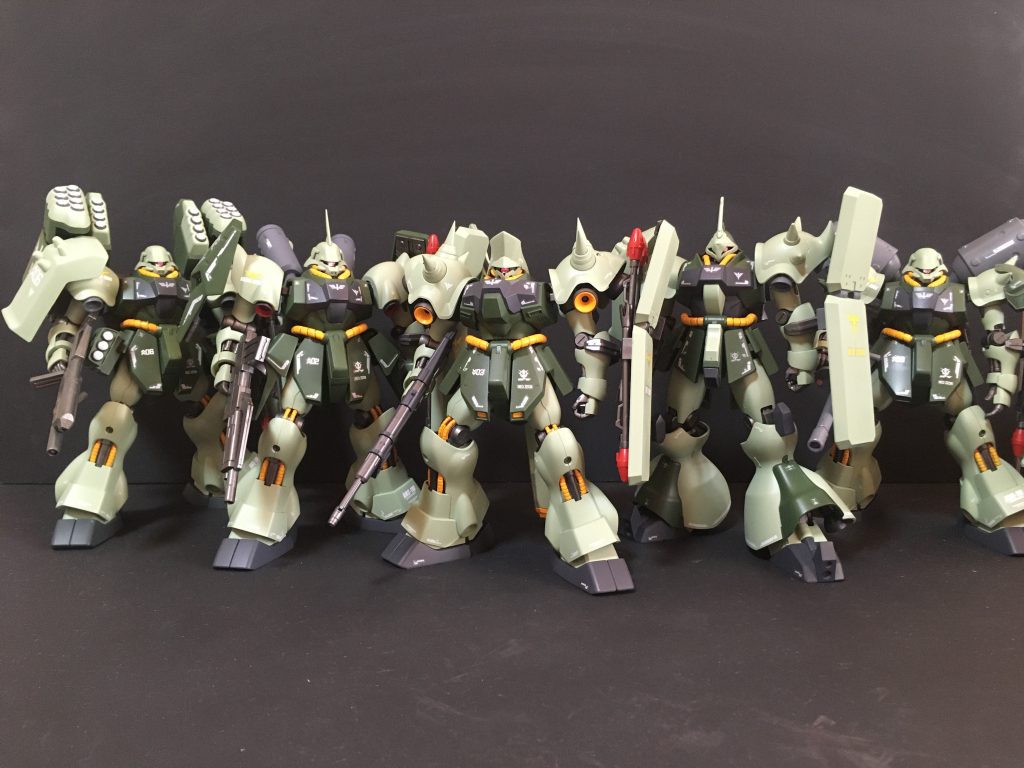 ネオジオン軍量産型ドーガ大隊5機です。ギラドーガ 重装型 https://gumpla.jp/hg/1262199ヤクトドーガ https://gumpla.jp/hg/1266947サイコドーガ https://gumpla.jp/hg/1578759ギラドーガ高機動型 https://gumpla.jp/hg/1262214ギラドーガ火力支援型 https://gumpla.jp/hg/1262179ご覧いただきありがとうございました。気に入っていただけたら いいね👍をよろしくお願いいたします。
