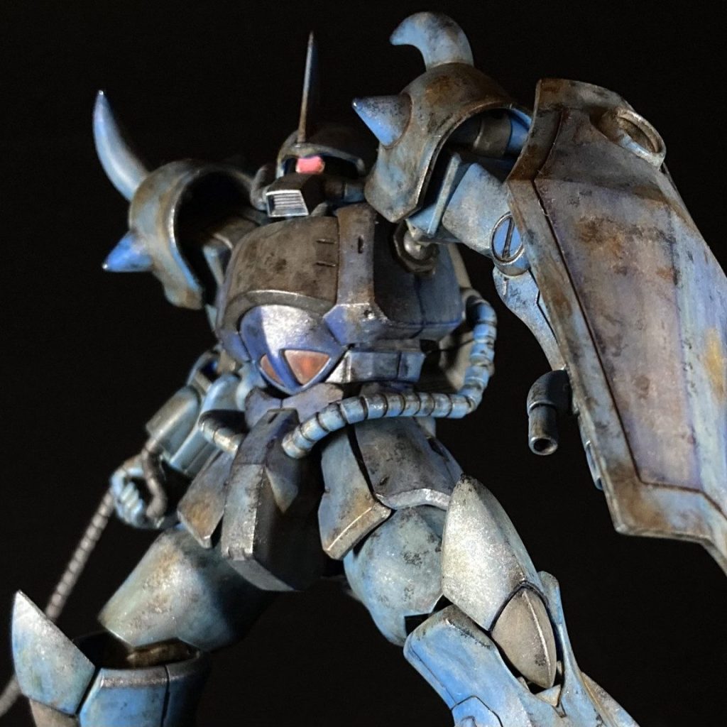 【余剰パーツおまけ付きカッコイイウザァリング塗装仕上げ】HGUCガンプラ グフ HGUCグフ成形色仕上げ｜KIRAKUNI-GPさんのガンプラ作品｜GUNSTA