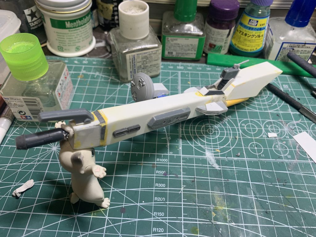 ハイパー・メガ・カノンも基本的にプラ板プラ棒で作成