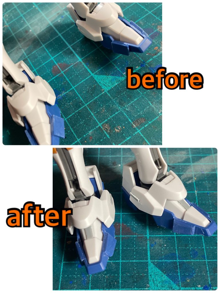 こっちも同じ青のランナーで靴を少し大きくしました。