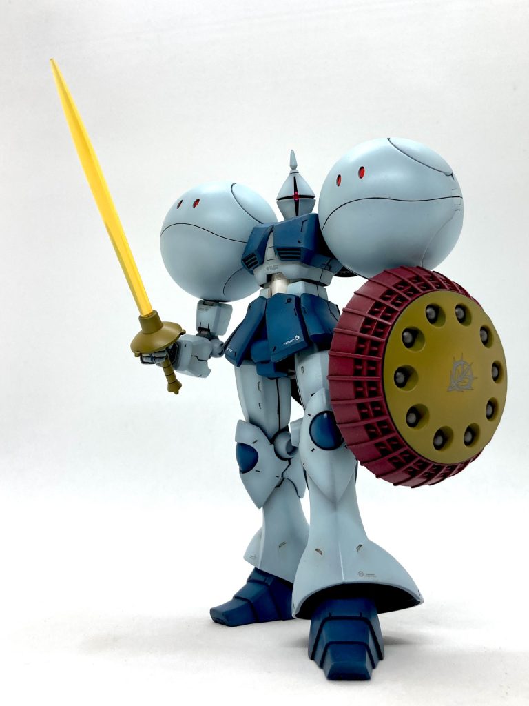 いやね…  私がモビルギャンハロを作っていたら、息子が「ギャンの肩ってハロみたいだよね〜」って。。。