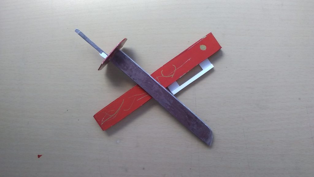 迷走ナンバー７太刀っぽいものが作りたかった。ハリボテすぎて今見るとダサすぎる