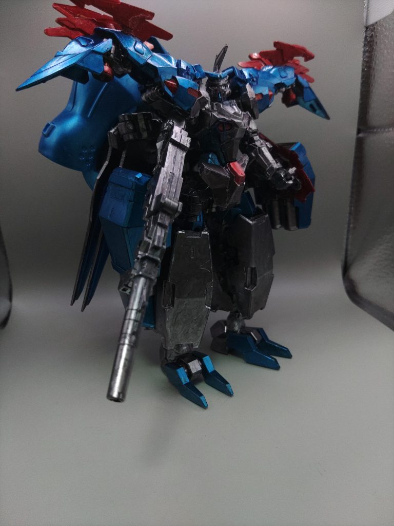 アクション。武装はGNビームマグナム、GNキャノン、GNビームサーベルとなっており、シンプルですが全て即死級の高火力に仕上がっています。