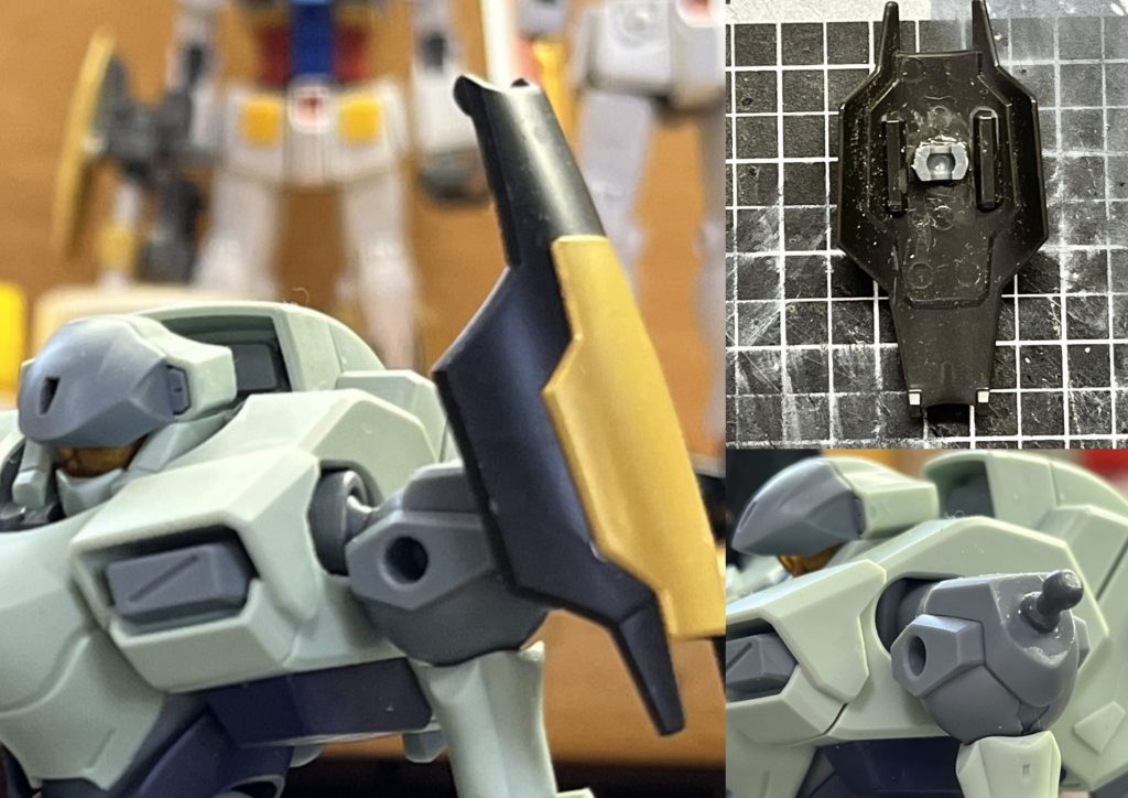 両肩にはボールデンアームアームズのボールジョイントを接着している。