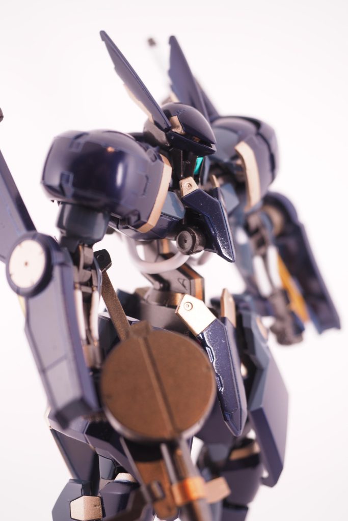 塗装レシピメモ下地：ガイアのEXゴールド青外装：フィニッシャーズのスーパーディープブルーフレーム：ガイアのガンメタル一部金色：シタデルカラーのRetributor Armour