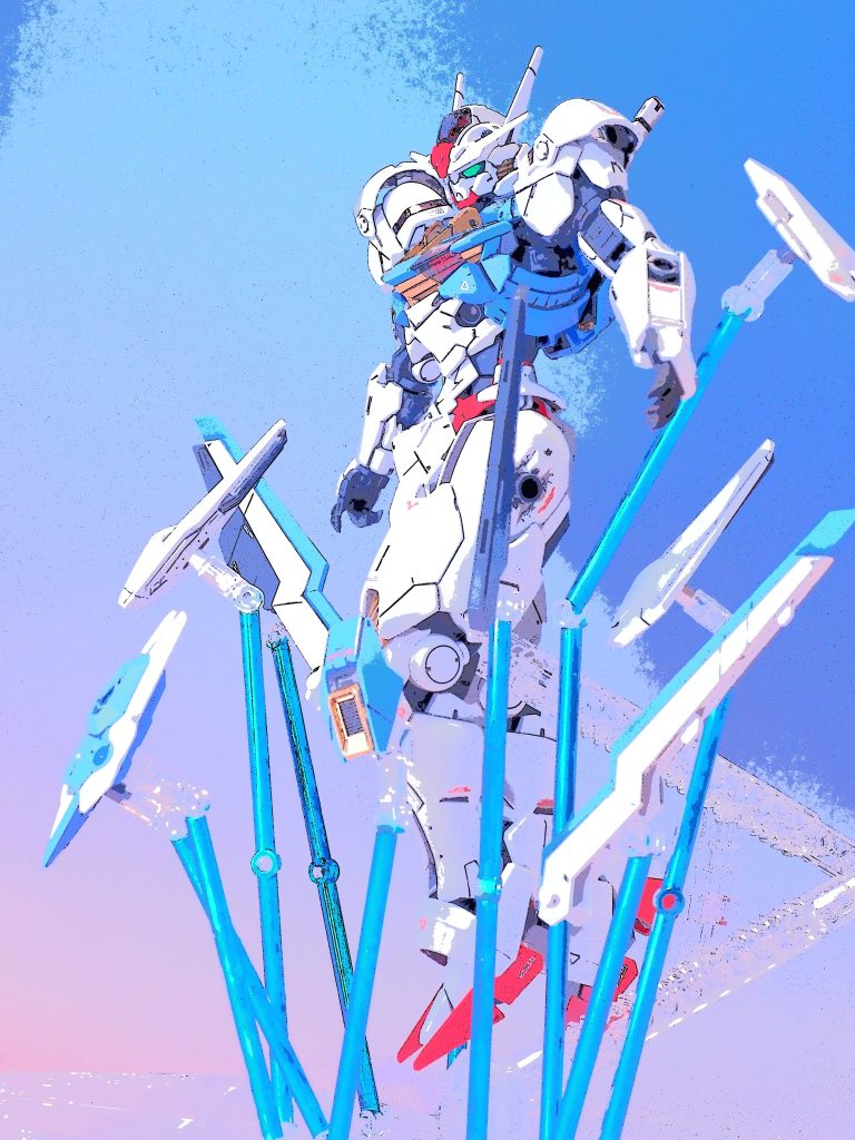 カメラのアートフィルター機能は、外の風景ではいい結果が得られないことが多いのですが、ガンプラには良さそうです。