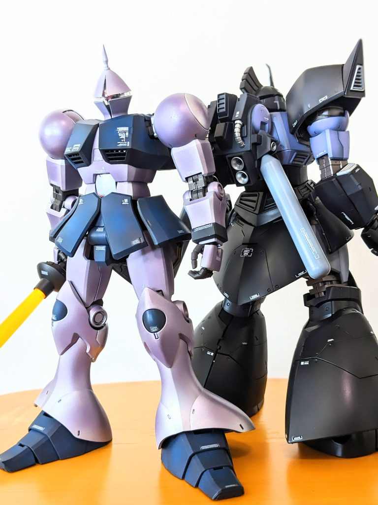 ゲルググとツーショットその2。この2体の揃い踏みは絵になりますね!