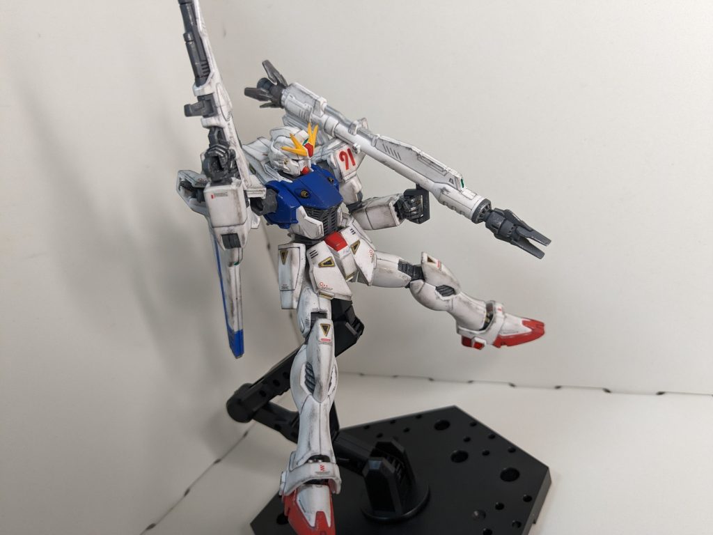 ビームランチャーを下に向けて発射