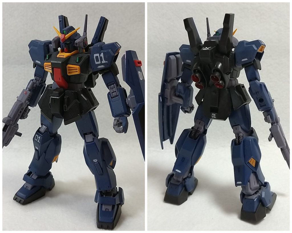 白背景。機体の色が暗すぎてボツ。スマホでガンプラの撮影は難しい。