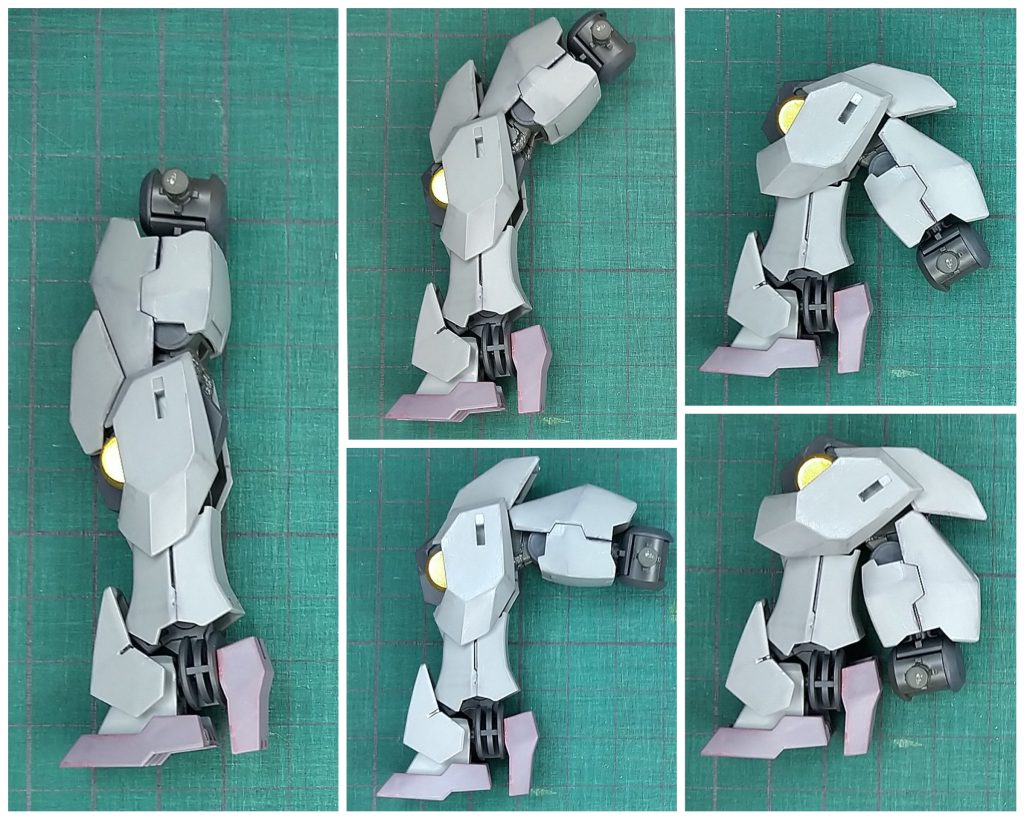 膝の関節のギミックが最高です。膝上の外装がスライドして動くところは感動しました。これ設計した人スゴい!