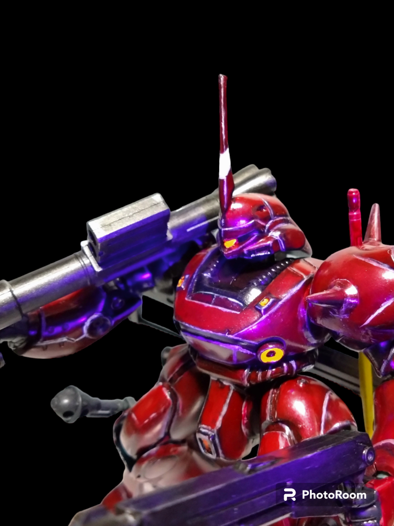 ブラックライトの力をかなり借りてます。合わせ目消してない部分は気にしないで。😅