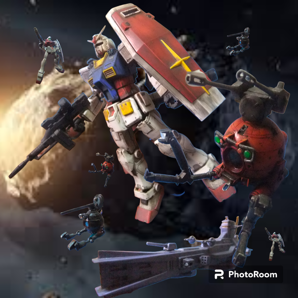 今回のメインは珍しく？ジ・オリジン　ガンダム（主役機）です😅　周りは旧キットで固めていますのでよろしくお願いします😁–2枚目/制作者：gtarou