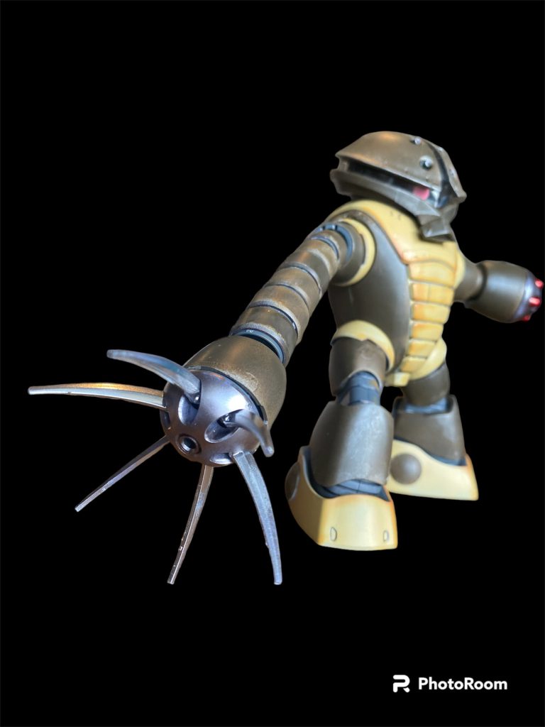 右腕伸ばしてみました。