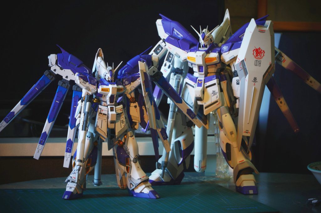 MGハイニューと。RGの方が圧倒的情報量そしてMGハイニューは小顔すぎ(笑)