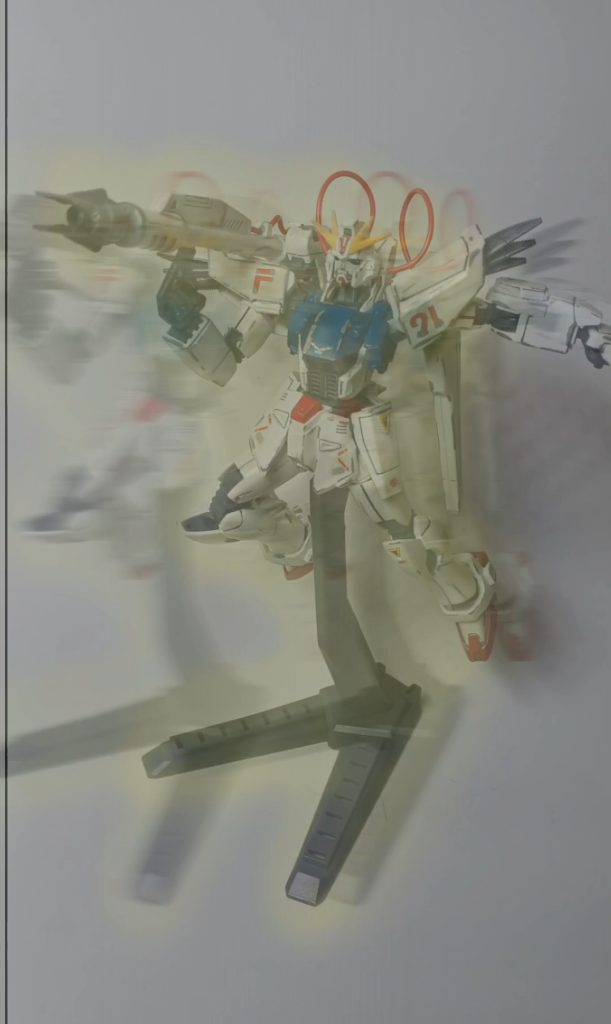 加工で分身エフェクトと光エフェクトを付けてみました。