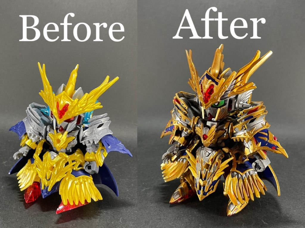 素組みとのビフォーアフター！印象がかなり変わったと思います🤩