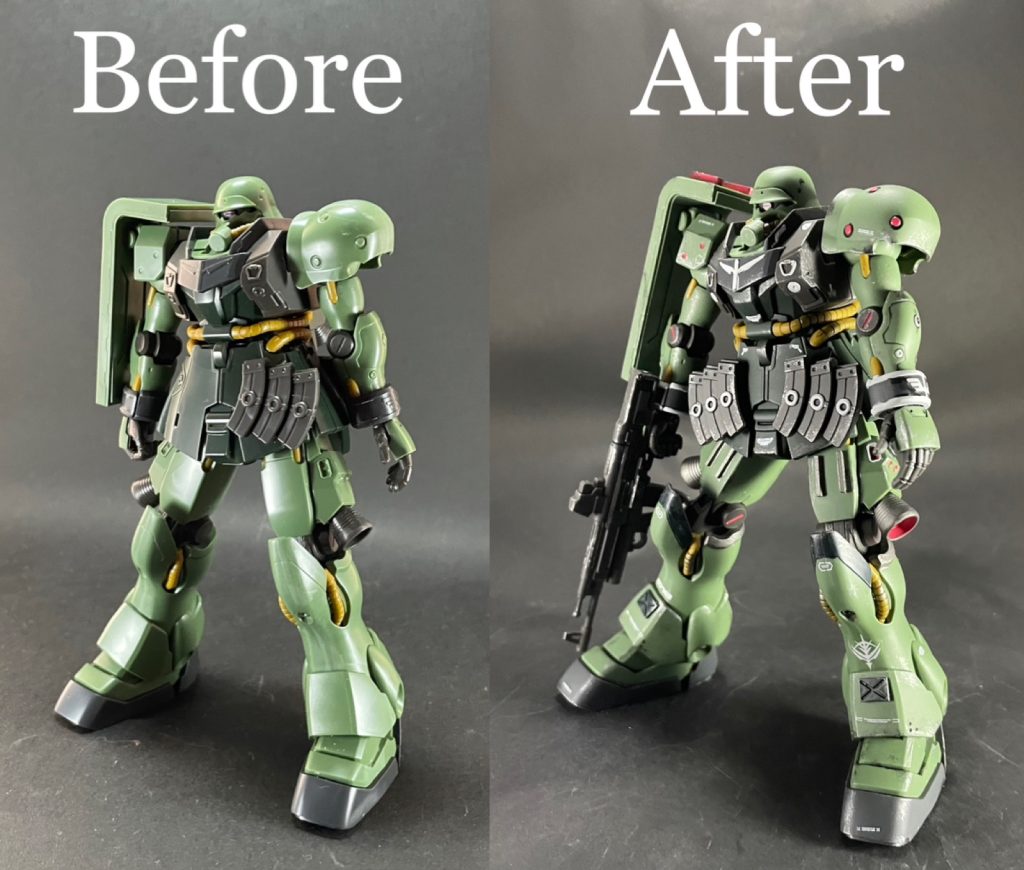 素組みとのビフォーアフター！素組みより重さが出たのではないでしょうか⁉️