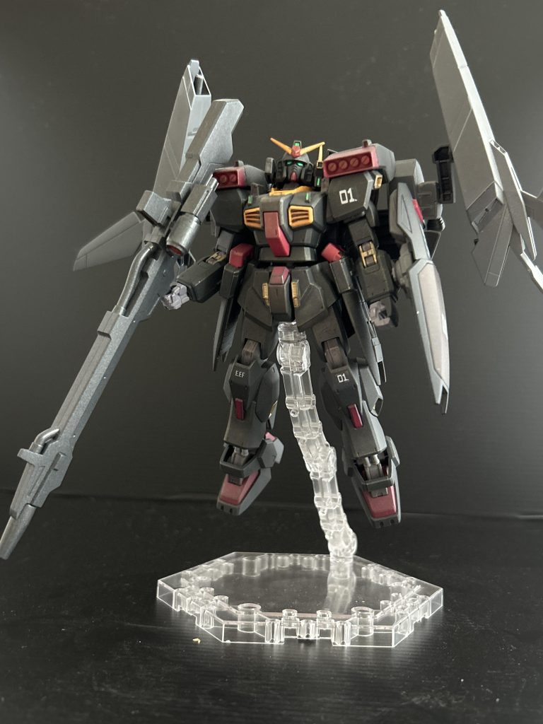 この機体は、バックウェポンシステムの試験装備として、ディフェンサーユニットを装備でき、火力と機動力が向上する。なお、本装備は戦闘中にパージでき、元のMk-IIの状態にも戻ることができるが、再合体は不可能となっている。ディフェンサーユニットは、リゼルD型のバックパックとリガズィのBWSを使用して作成しています。