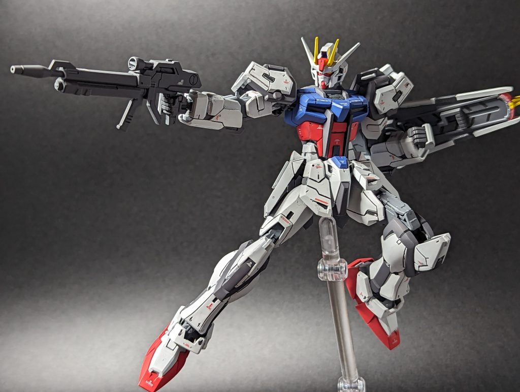 せっかくなのでSEED撃ちっぽくEGストライクくんとガンダムさんは安くて入手しやすいので、よく実験台になってもらってます。感謝。