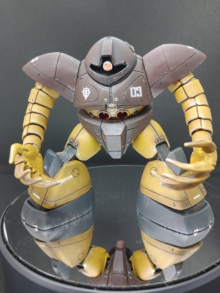 どうせ作るなら少しだけ見られるくらいにはと思い色々やってみました。初エアーブラシ、初ウェザリング、初ドライブラシ等々。