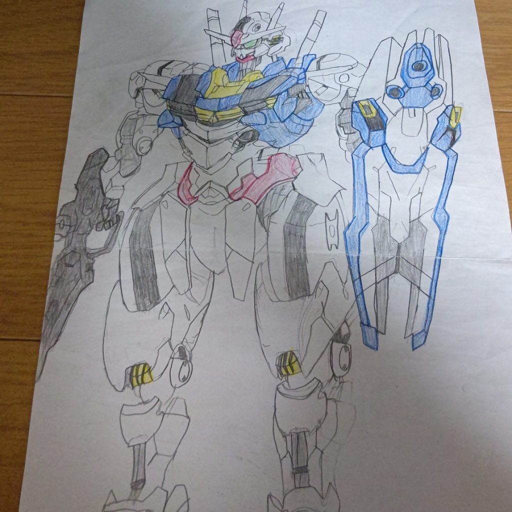 作品名：ガンダムエアリアル<p>公式の設定画見ながら描いてみました</p>