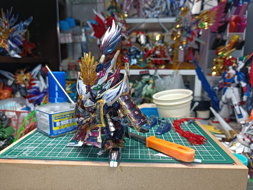 照明無しやとマジョーラカラー風なんが判るかな… チョンマゲをよく見てな