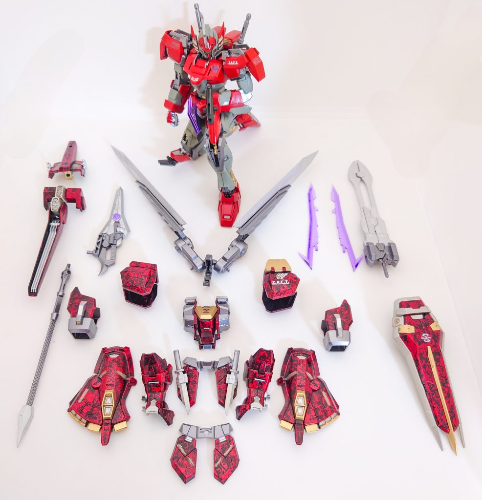 一度はやってみたかったラップ塗装とパーツを並べる写真!いっぺんに叶えてみました。