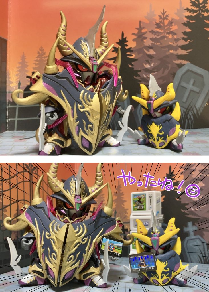 おまけ。粘土のぽょ～ろっくいーじすがんだむと一緒に。例のミニミニカードダス可愛かったから回しちゃった。