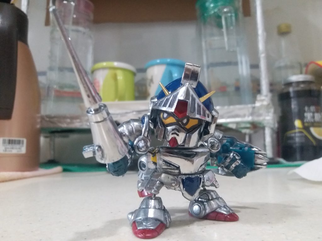 BB戦士　ナイトガンダム（メッキ）–4枚目/制作者：LUNLUN（邪道可動）