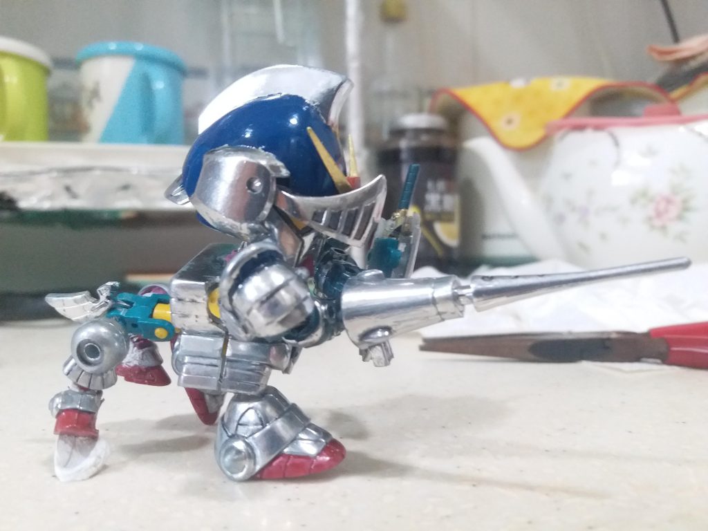 BB戦士　ナイトガンダム（メッキ）–2枚目/制作者：LUNLUN（邪道可動）