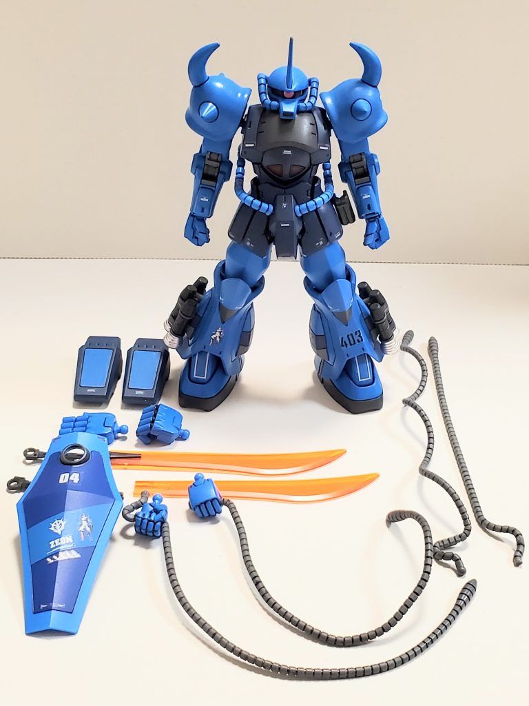 最後は、装備一覧です🎵ヒートロッドはかき集めて数種類用意して撮影🎬️に挑みました😊✨今回、使用していませんがフィンガーバルカンもあります👊✨今回も長い妄想、最後までご覧下さりありがとうございます~🎶『グフの日』には少々早いですがグフを投下させて頂きました~😊✨