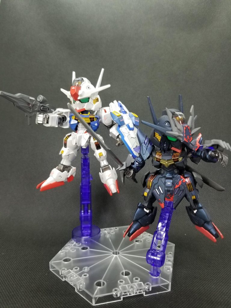 最後は『SASUKE』とツーショットで。何だかユニコーンとバンシィノルンのイメージが…😁気付けばSD3体目…ヤバい、ハマる前にリアルもの作製に戻りますかね(笑)最後までご覧頂きましてありがとーございますっ✨