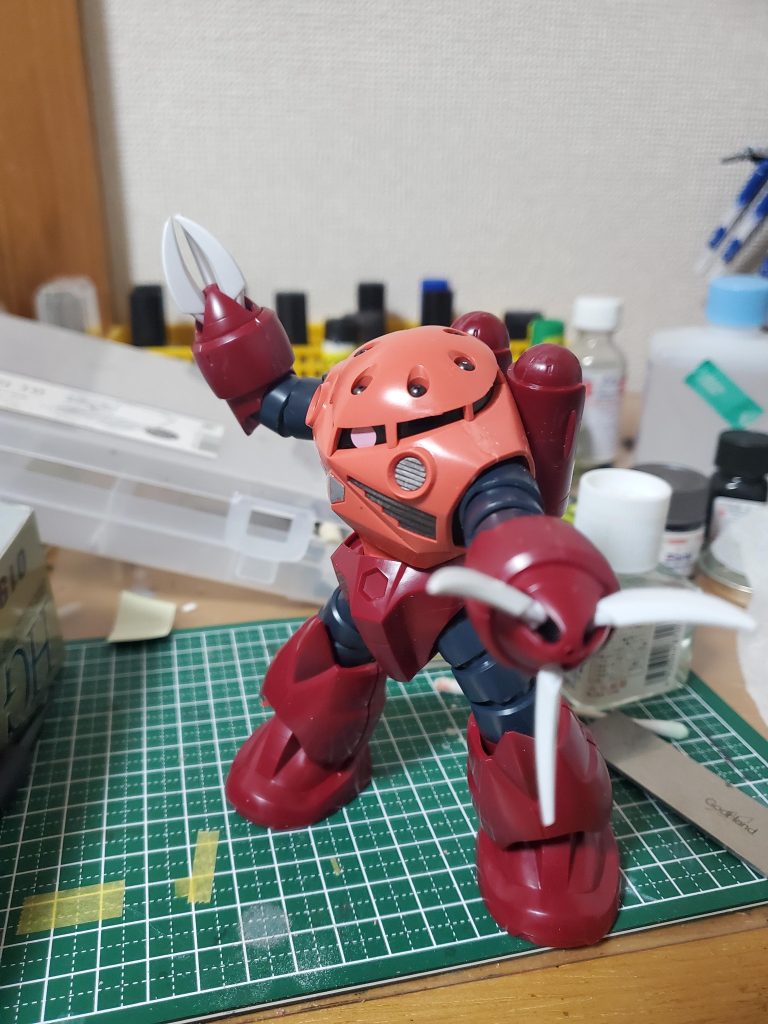 合わせ目消し＆クローを鋭くするだけの簡単加工で作ってみました