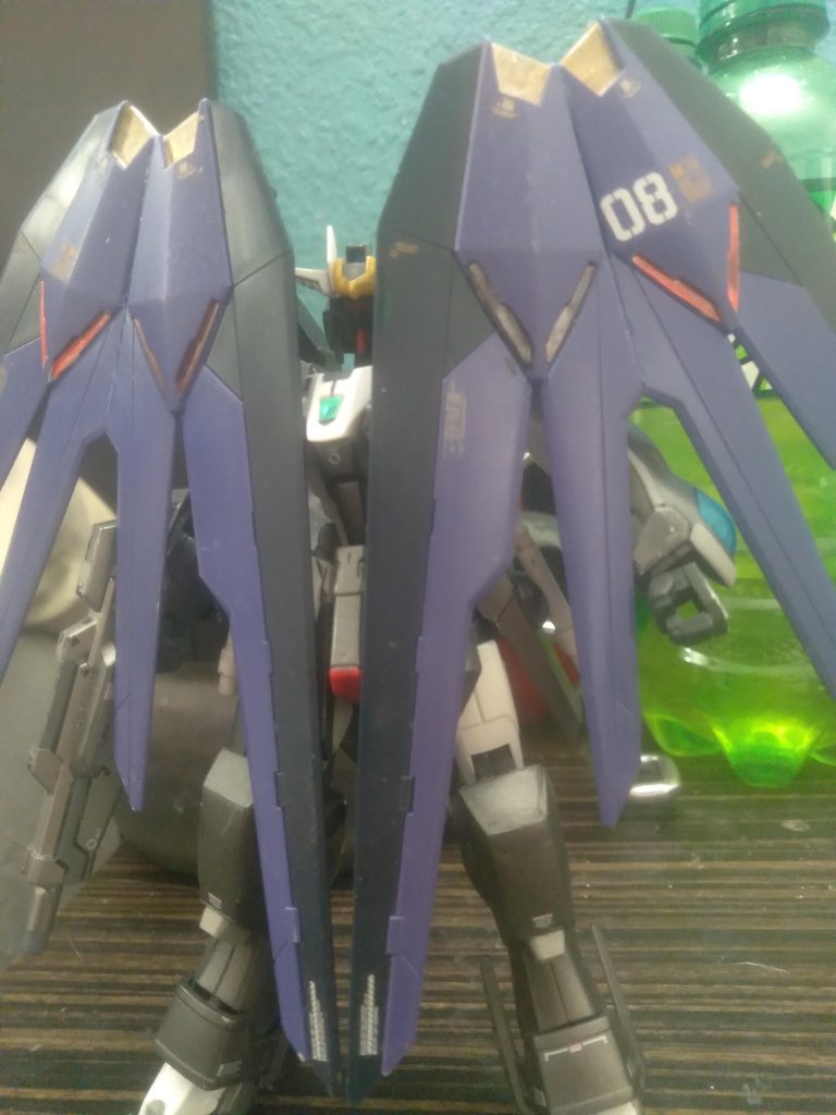 This is the shield mode. It covers up a good portion of the mobile suit. Making for great defensive ability