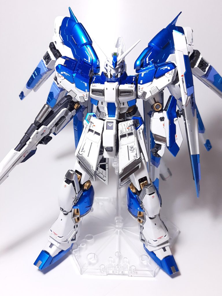 RG Hiνガンダム　メタリック塗装–5枚目/制作者：孤独のプラモ