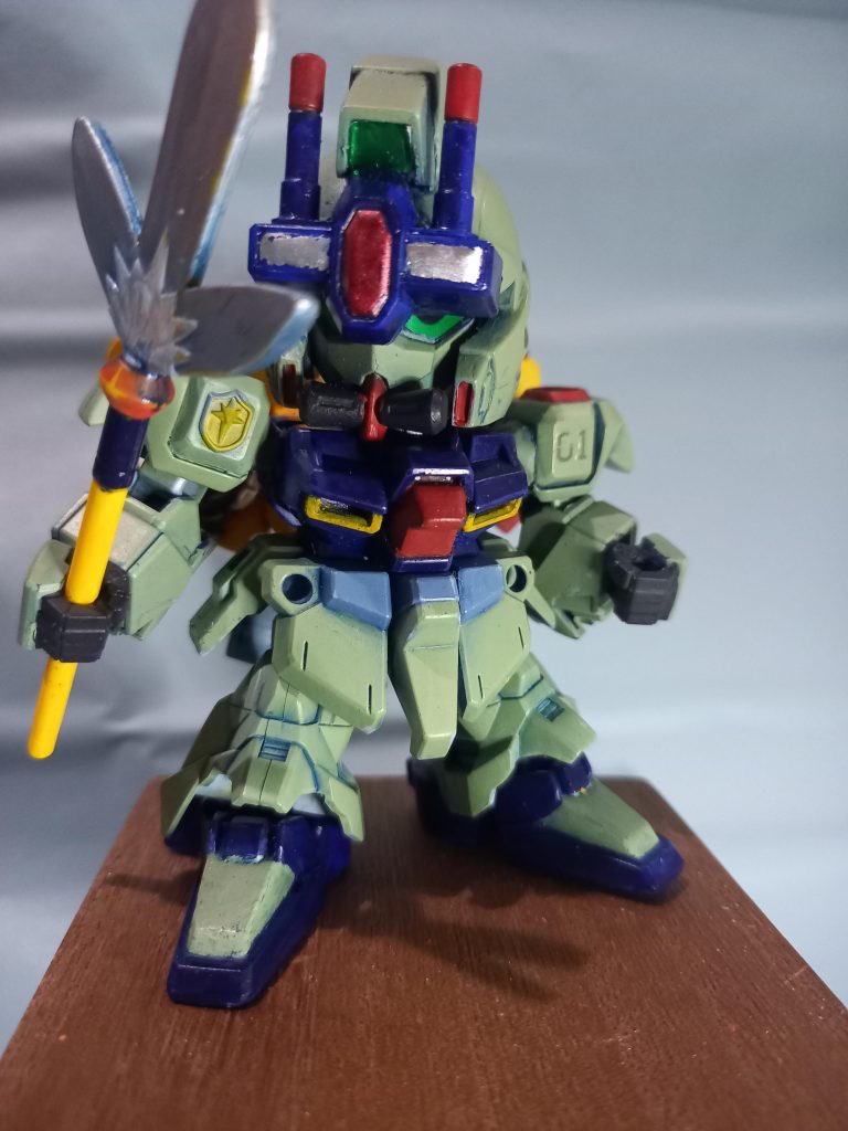 ファレホのパスカルグリーンにシェードブルーでウォッシング