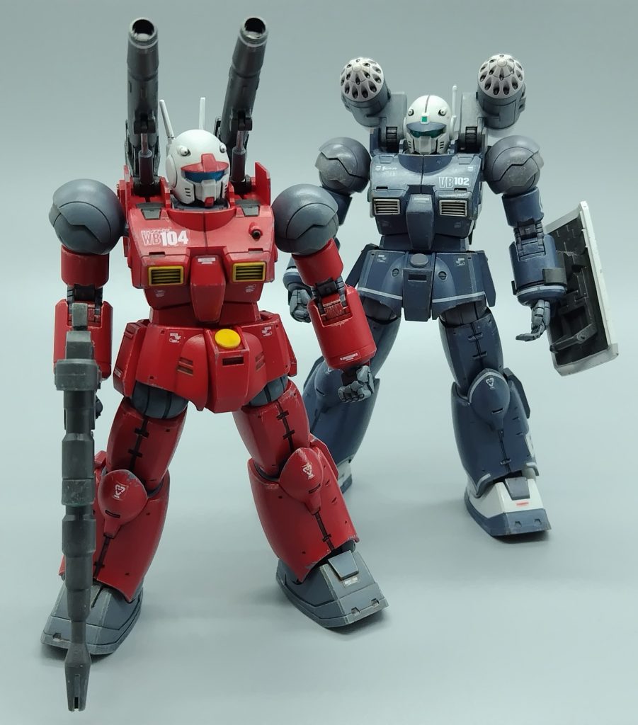 ミサイルランチャーと余剰ハンドパーツを最初期型にゆずりました。これで少しはましに。あの三つ指ではそりゃコテンパンでしょう。