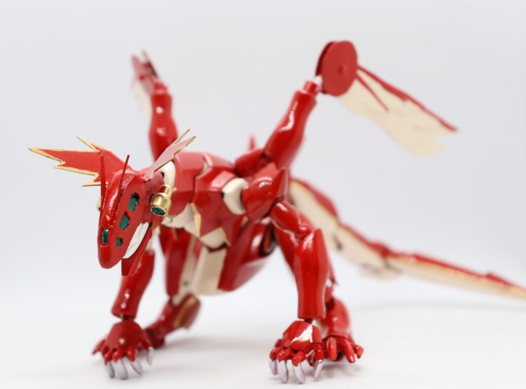 翼は畳んで疲労状態を再現