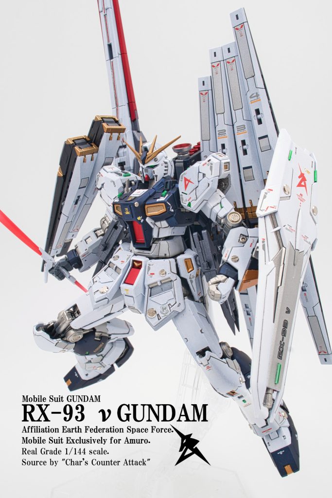 内部フレームがチラ見えするところにもグリーンキャンディ塗装し、サイコフレームっぽくしてます。