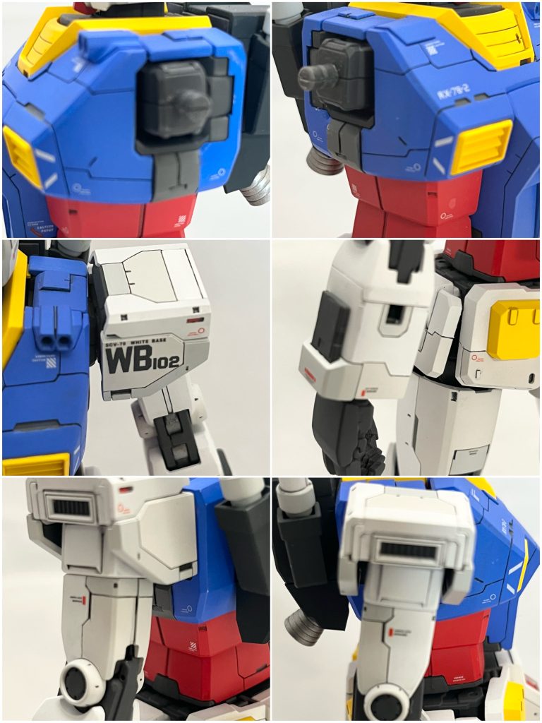 胸部、腕部のディテールアップ画像です。