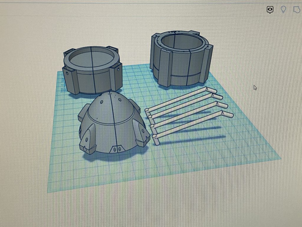 NTPSは、3Dプリンター製です。デカイので4回に分けて出力しました。