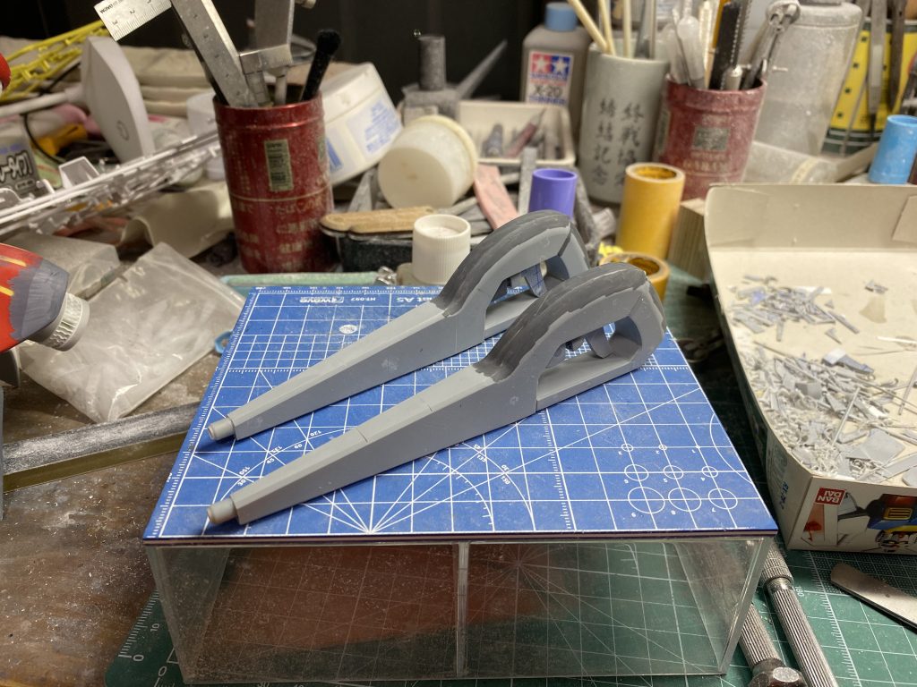 ライフルはプラ板でスクラッチしました。
