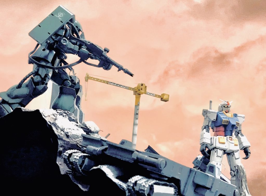 《ジオラマ》THE ORIGIN「ガンダム大地に立つ‼︎」–5枚目/制作者:RaMuShizu