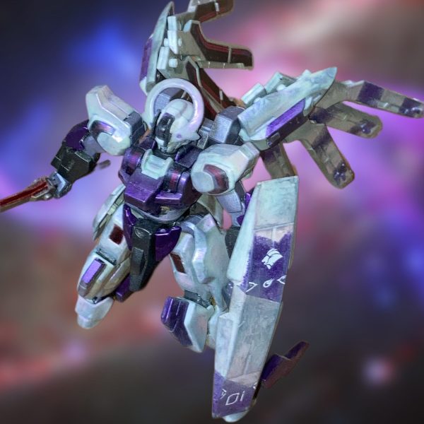 シュバルゼッテをハイニューガンダム化しさらにパール塗装とウェザリングを融合させてみた