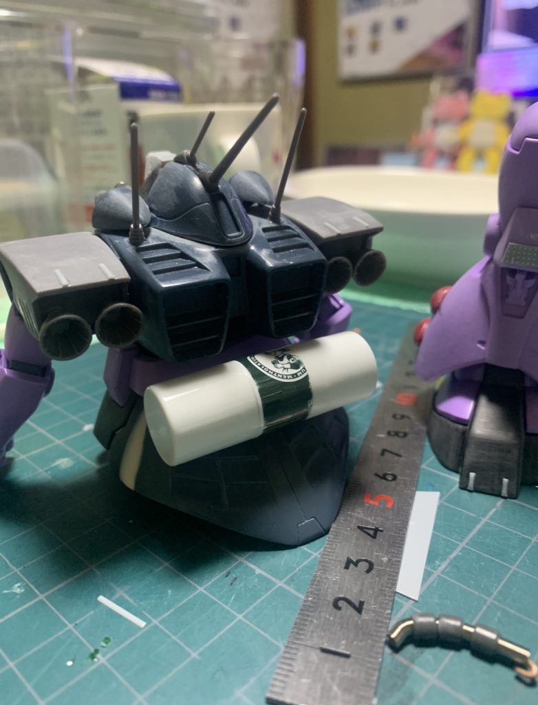 後のタンクはリップクリームのケースで作成しました。