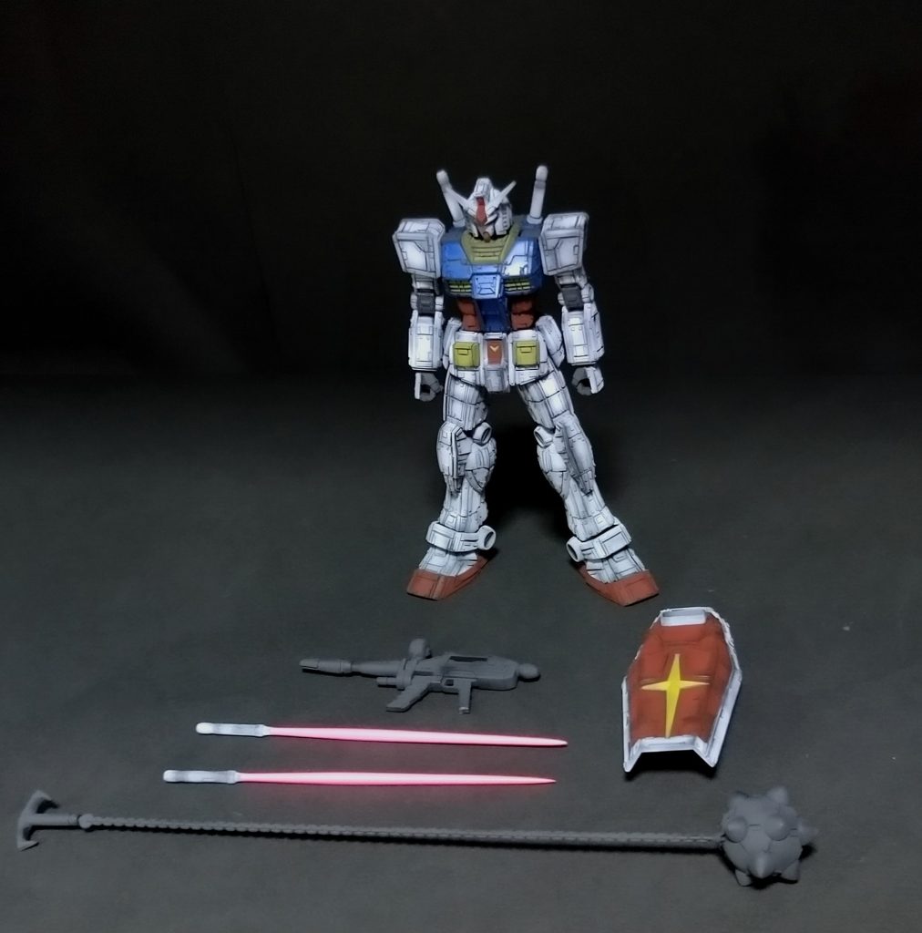 もっと武装を付けたかったのですが、そもそもエアブラシの練習が目的だったのでこんな感じでお許しくらさいね🙏